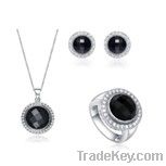 2013 fashion classic style sterling silver jewelry set
