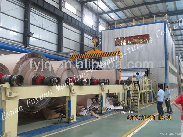 FY-2100mm professional waste paper recycling production line for corru