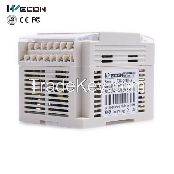 Wecon LX transistor low cost plc 20 I/O and compatible with mitsubishi plc fx1s soft