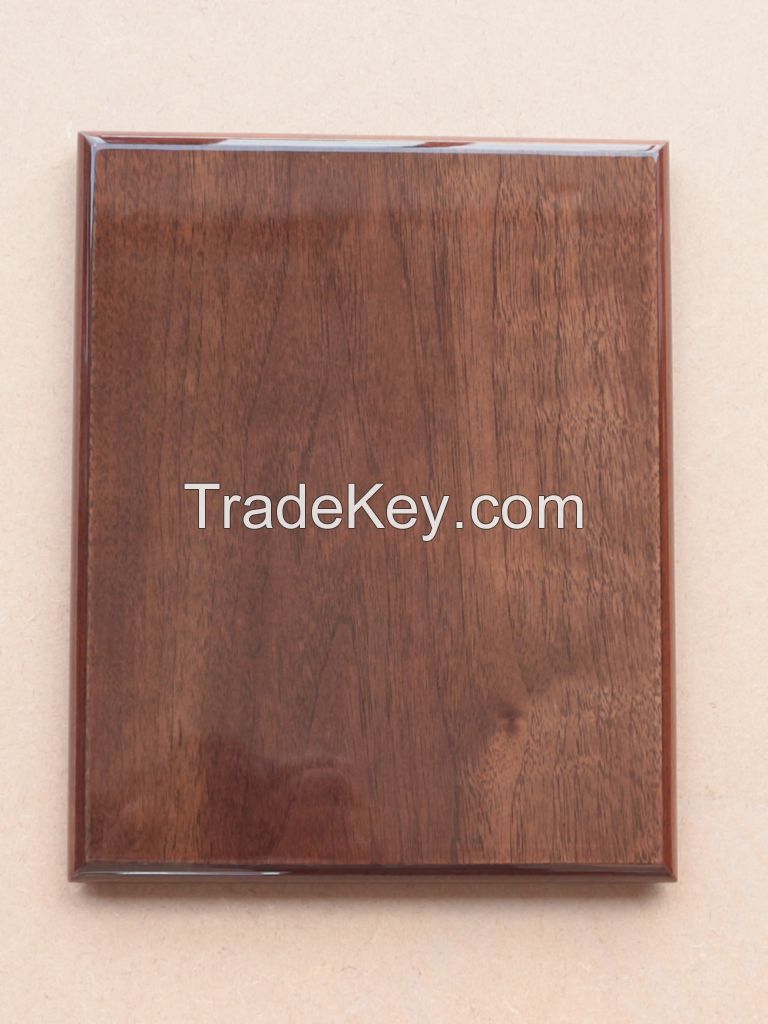 Walnut piano fnish wooden plaque