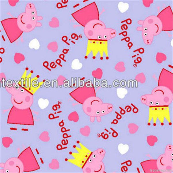 china manufacturer peppa cotton flannel fabric for babywear, baby b