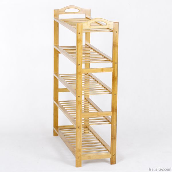 2013 High Quality Practical 5-Layer Bamboo Floor Shoe Rack/Shoe Holder