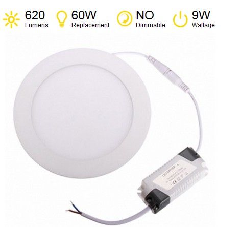 Super thin slim New 9 Watt Frosted round LED panel light, Ceiling Light, 620 Lumens, 145mm Diameter /made in China manufactruer