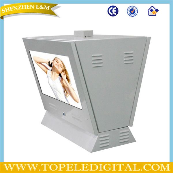 21.5inch 1,000nits dual-screens with water-proof case outdoor lcd digital signage for gas station