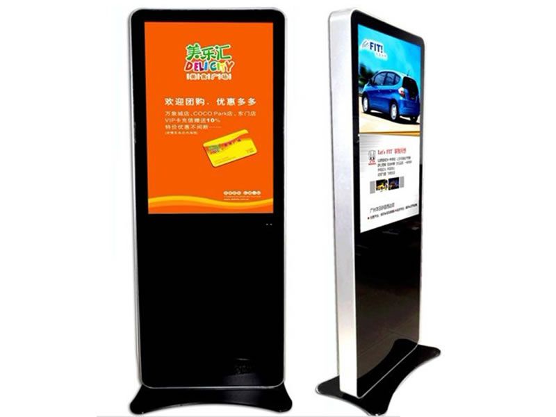 42-65 inch iphone style floor standing totem kiosk touch screen advertising player digital signage in shopping mall, hotel, restarant