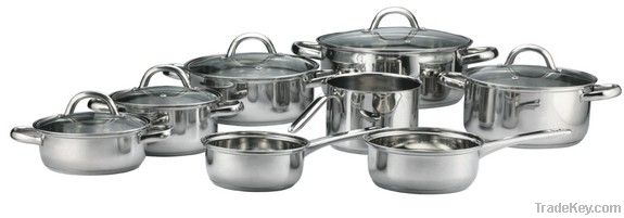 13pcs  high quality stainless steel cookware set
