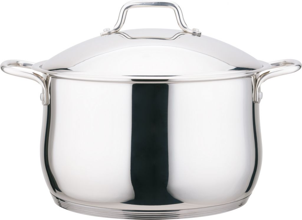 Big belly stock pot with 5-stepped bottom