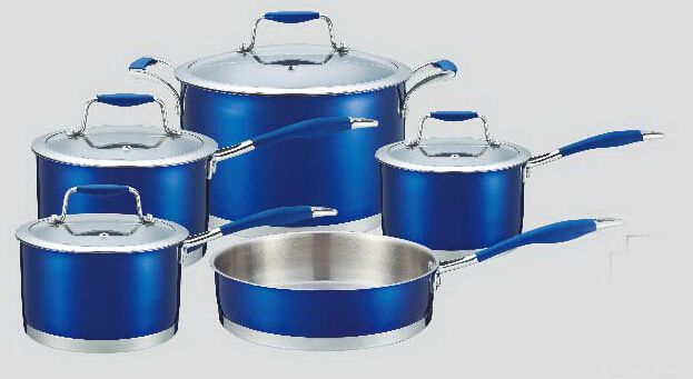 9pcs cookware set with straight shape