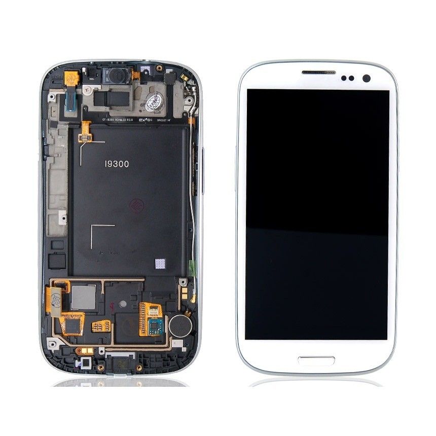 Original For Samsung S3 complete Touch + LCD Digitizer I9300 LCD assembly -white