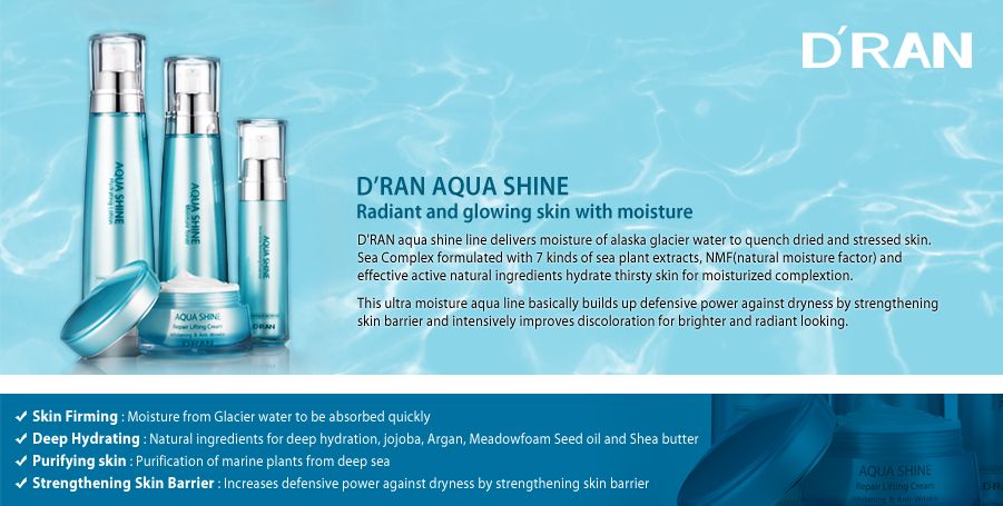 skin care cosmetics / Aqua Shine line for moisturizing