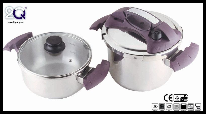 S/S double-ear handle colorful pressure cooker