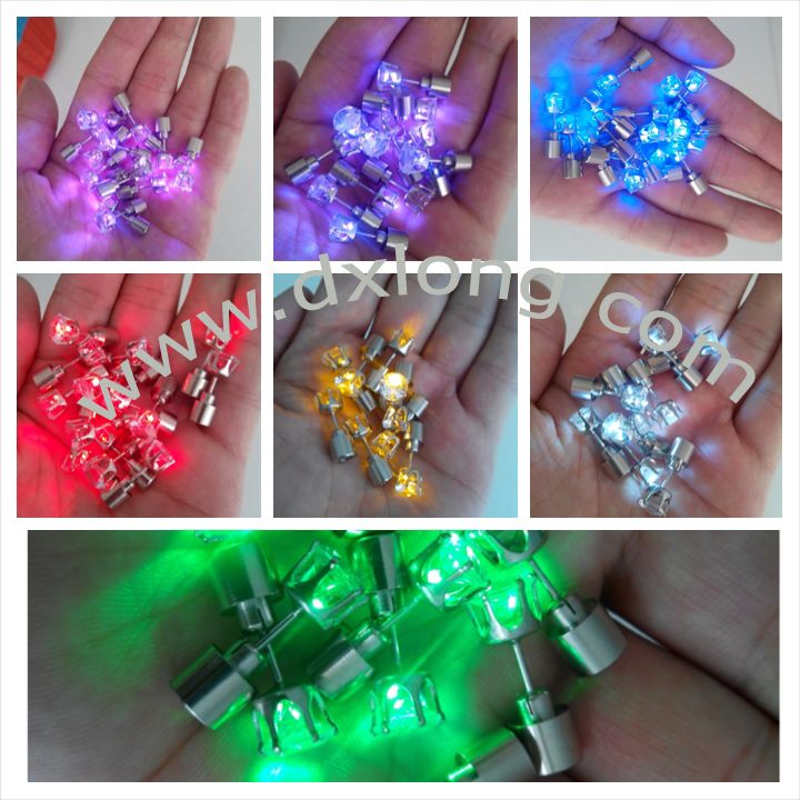 led earrings  light up earrings  new flashing earrings 