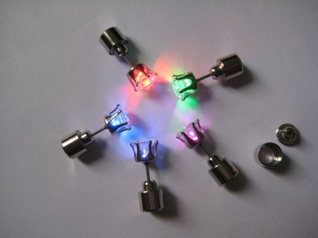 led earrings  light up earrings  new flashing earrings 