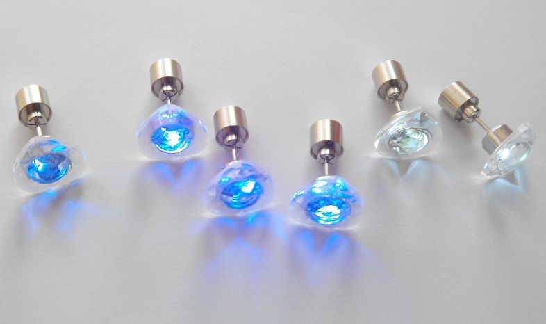 led earrings  light up earrings  new flashing earrings 