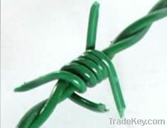 PVC coated barbed wire maximizing fence protective function