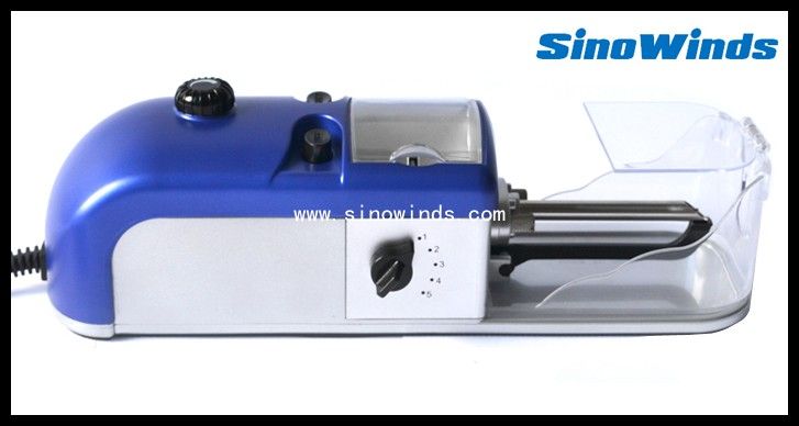 S8006 EU/US adapter electric cigarette/tobacco roller machine with tobacco cutting wheels