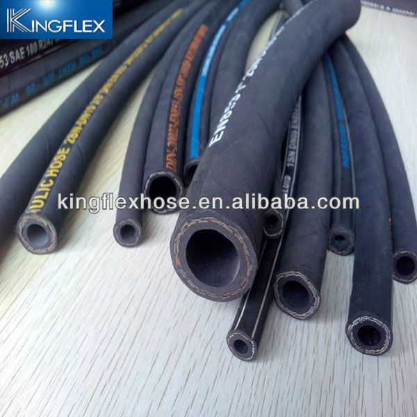 SAE 100R2AT/2SN Wire Braid Reinforcement Hydraulic Rubber Hose