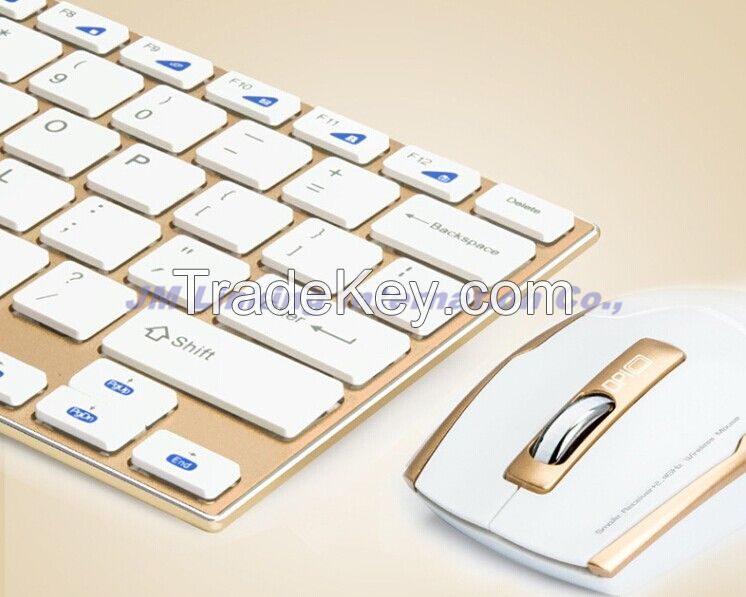 Very small size super slim wireless keyboard mouse set
