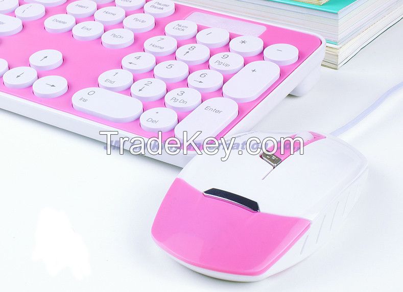 super slim coloful wireless keyboard mouse combo