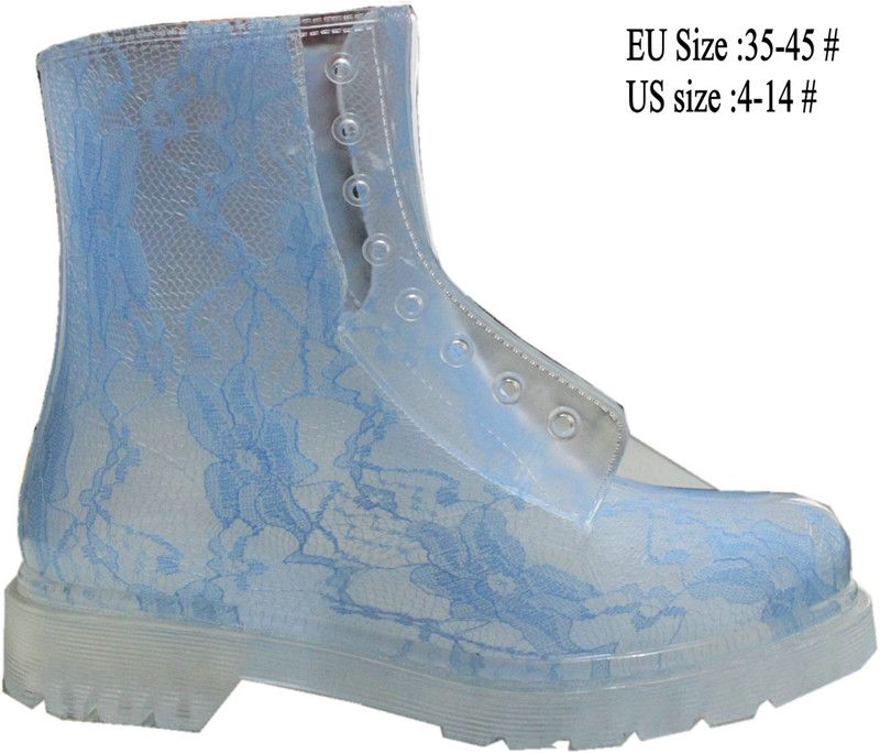 YL6119 Hot Sale Martin Transparent PVC Boots