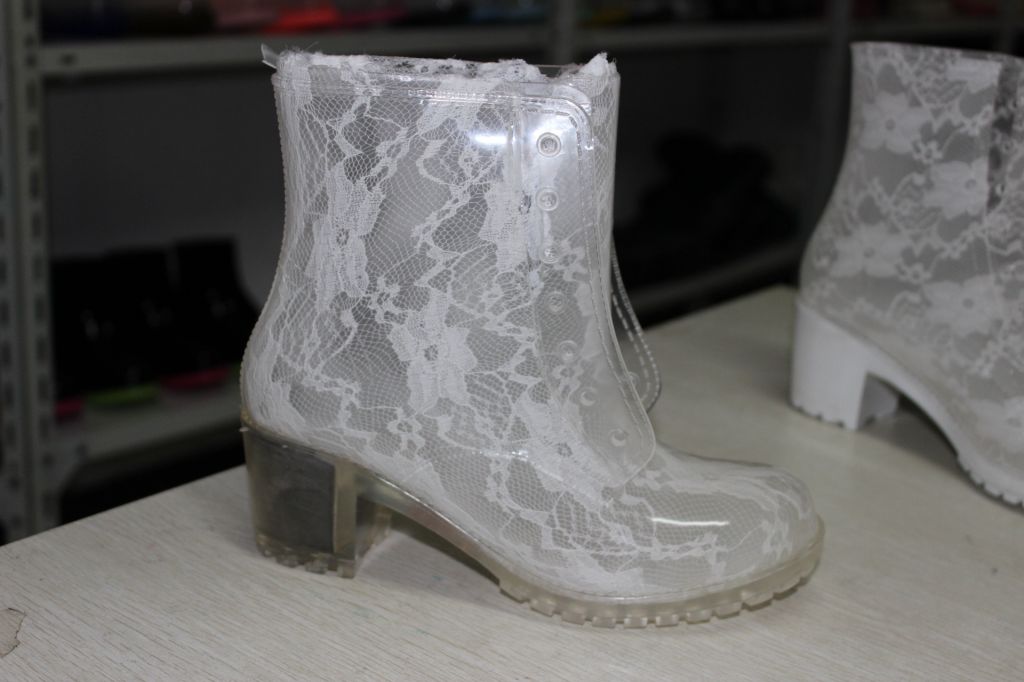 latest fashion transparent pvc martin boots