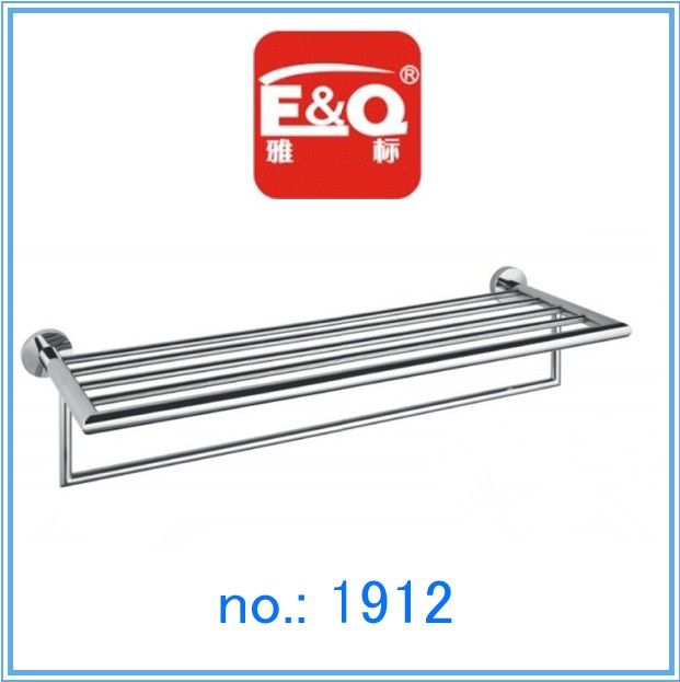 Stainless Steel Wall Mount Bathroom Towel Rack with Towel Bar (1912)