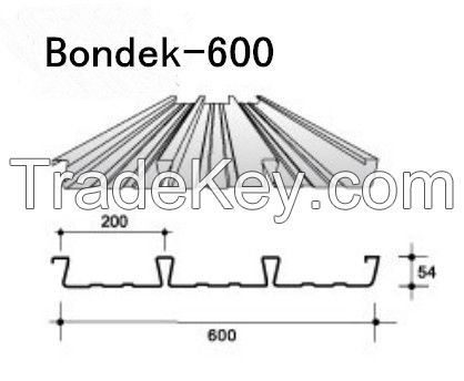 Bondek 600 Bondek slab steel floor decking