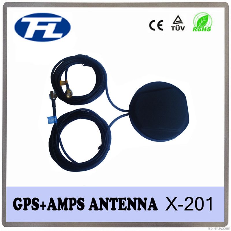 Combination GPS+GSM Antenna external amplified magnetic mounting