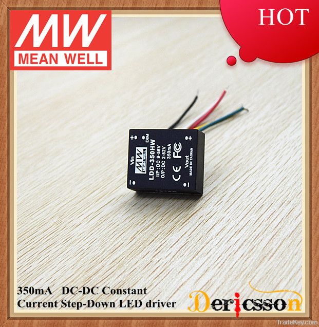 Mean Well 350mA DC DC Converter with wire  led driver  LDD-350HW