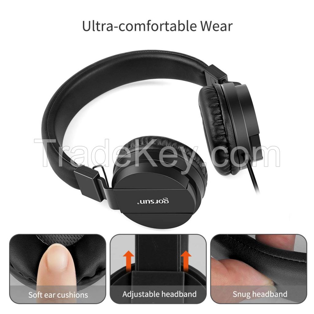 Wired Headphone Bass headset stereo Foldable 3, 5mm AUX for phone MP3 MP4
