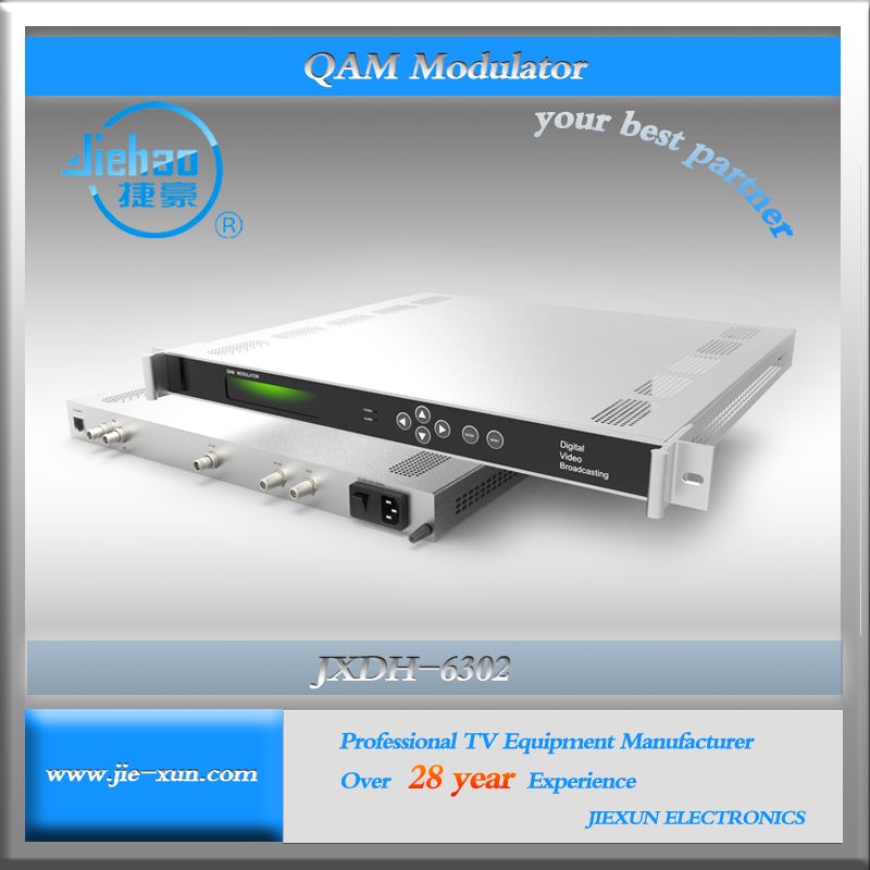 Low cost high value multi channels RF output DVB-C QAM modulator JXDH-6302-4  