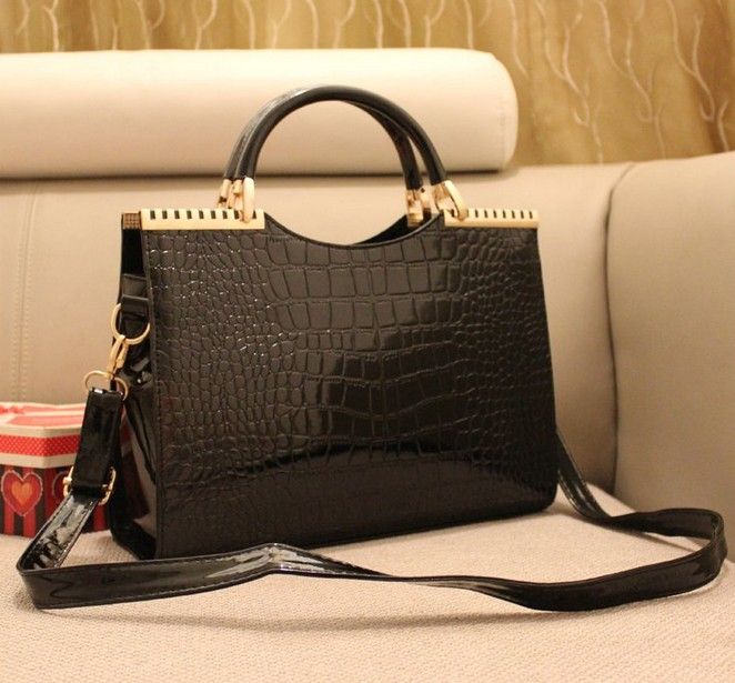 Crocodile PU Leather Handbag - Shoulder Bag