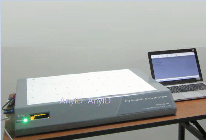 Inlay sheet tester, NFC card tester, inlay encoding and personalization, tag tester