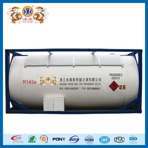 R22, R134a, R404, R410, R507 refrigerant gas for ISO-Tank