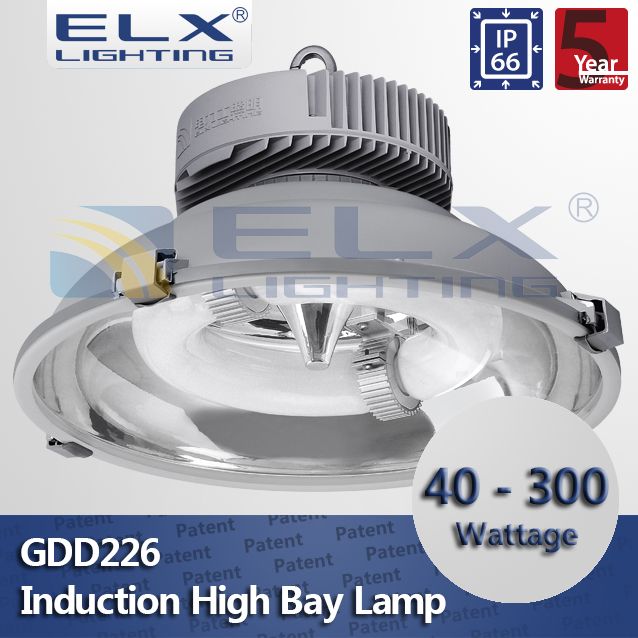 ELX Lighting good cooling aluminum lamp shape heat resistant vacuum tempered glass cover high bay light