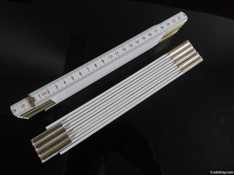 with Invisible Rivet Connecting Spring Ruler Birch Wood Folding Ruler