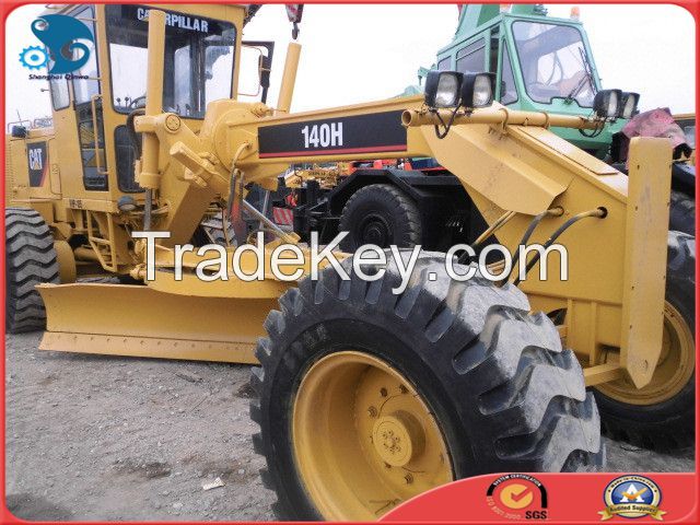 Cat Motor Used Wheel Grader with Nice Aftersales (140H)