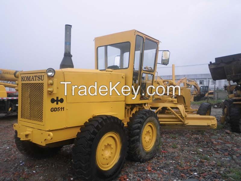 Japan Used komatsu GD511 Motor grader for sale   (135hp )