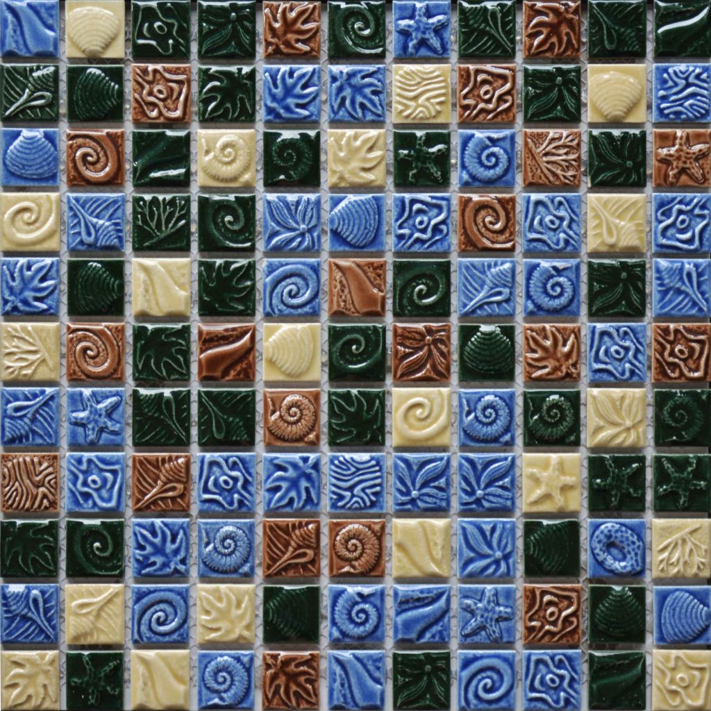 25*25mm characteristic pattern ceramic tile mosaic, porcelain mosaic