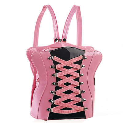 Patent Corset Lace Up Backpack