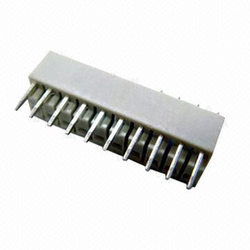 Pitch 2.54 Female Header in 10-pin Right Angle Type with Nylon 9T Insulator Material