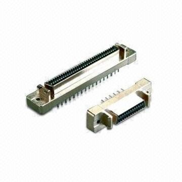 SCSI-II D-sub Right Angle Female Connector with Brass Contact Material