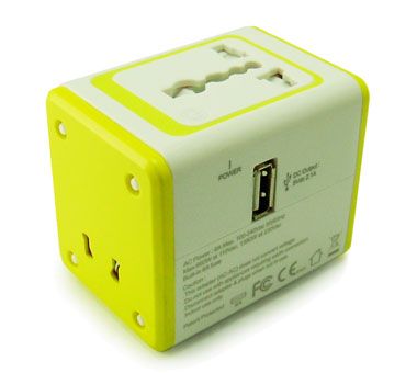 Travel Adapter With 2.1A USB Charger