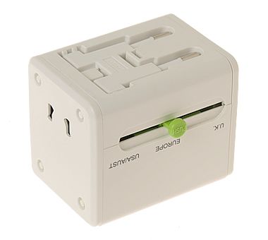 Travel Adapter With 2.1A USB Charger