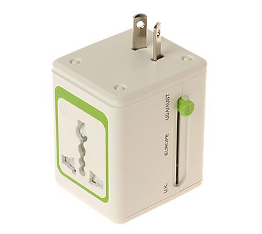 Travel Adapter With 2.1A USB Charger