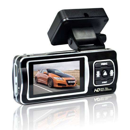 Car DVR with Corelogic solution, 1 million pixels, dual cameras, GPS tracking