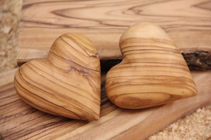 Olive Wood Carving Heart