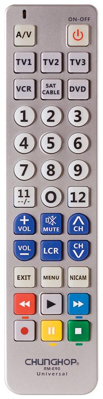 RM-90 6 in 1 Jumbo backlighted remote controller