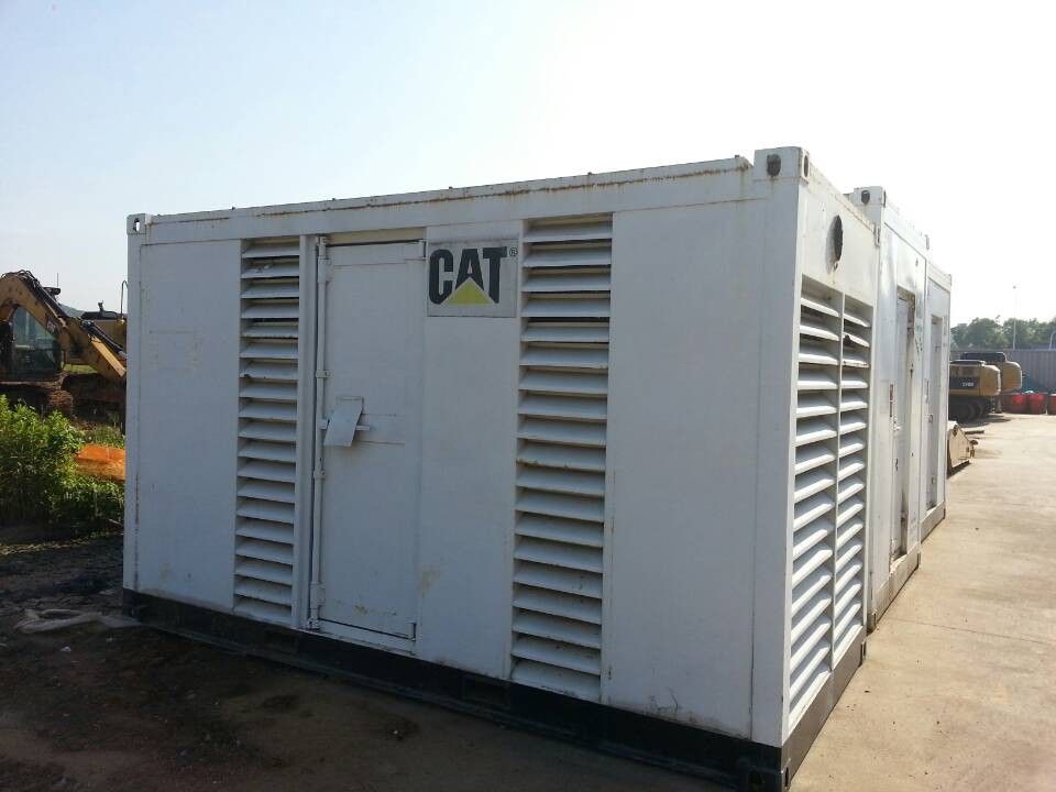 used CAT marine diesel genset with silent canopy