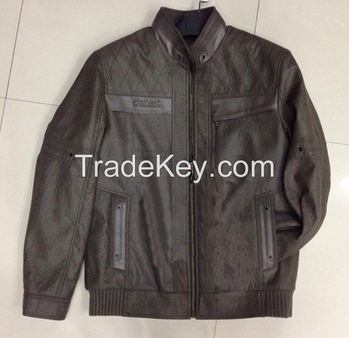 Men's fashion pu jackets(men's coats, men's suit  tops)